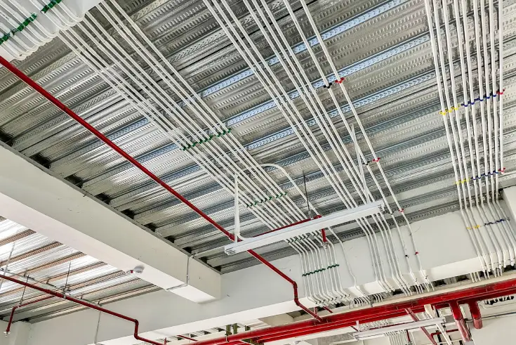 electrical-wiring-and-hvac-duct-installation-on-ceiling