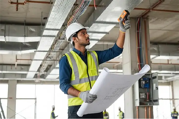 technician-inspecting-ceiling-duct-system